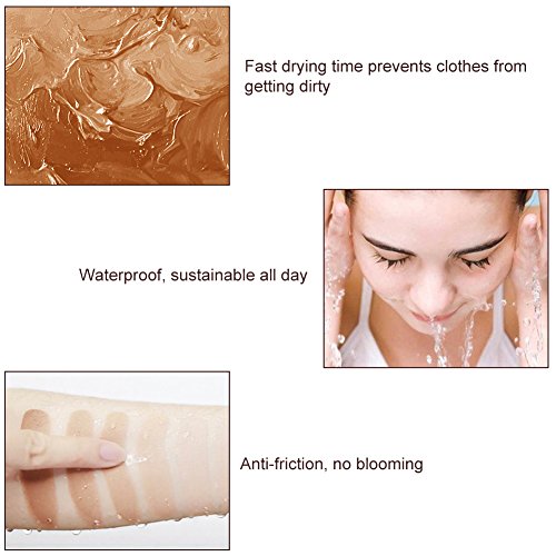 Corrector de tatuaje, corrector de cobertura completa, corrector profesional resistente al agua, para puntos de conducción, juego de funda de maquillaje, para cubrir tatuajes, acnes, ojos negros, marc