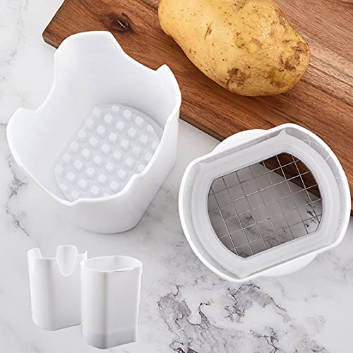 Cortador De Patatas Fritas Acero Inoxidable Cortador De Papas Fritas Multifunción Patatas Picadas Papas Fritas y Frutas Vegetales Cuchilla Aptas Para El Lavavajillas Herramienta De Utensilios Cocina