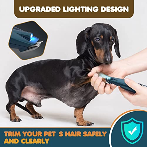 Cortapelos Mascotas Profesional Cortapelos de Animales con Luz LED para Perros y Gatos, Cortapelos Perros Eléctrico para el Pelo alrededor de la Cara Ojos Orejas Patas Carga USB Cortar Pelo Perros