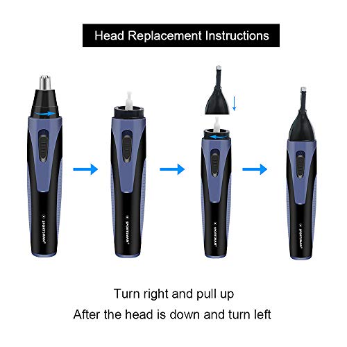 Cortapelos Nariz/Orejas/Cejas 2 en 1 USB Recargable Resistente al Agua Acero Inoxidable Kit de limpieza para Hombres y Mujere - Achort