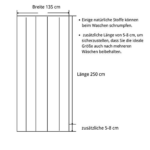 Cortinas de 100% lino puro – Cortina bohemia con borlas, cortinas con cinta fruncida, cortina opaca para salón moderna, cortina blanca bohemia, 135 x 250 cm, 1 unidad