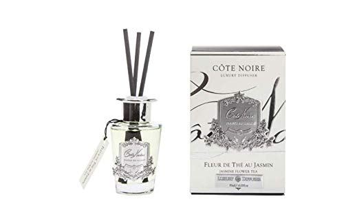 Cote Noire Difusor de caña perfumado Fleur de thé au Jasmin - Té de flor de jazmín 90 ml (plata)
