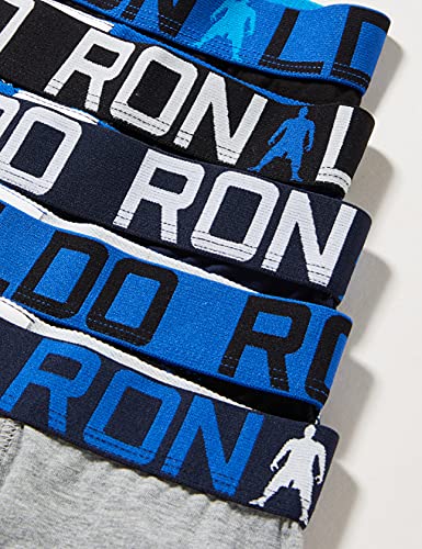 CR7 CRISTIANO RONALDO CR7 5-Pack Boy's Cotton Trunk Baadores Ajustados para Hombre, Multicolor, 7-9 años para Niños