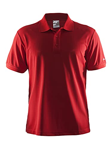 Craft Polo de piqué clásico para Hombre, Hombre, Camisa de Polo, 192466-1430-4, Rojo Brillante, Small