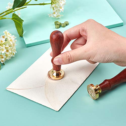 CRASPIRE Juego de Sellos de Cera para Sellar 6 Pieza Sellos de Cera para Sellar Cabezas de Latón 2 Piezas Mango de Madera Serie de Patrones Mixtos Juego de Sellos de Latón Retro de 25 mm Extraíble