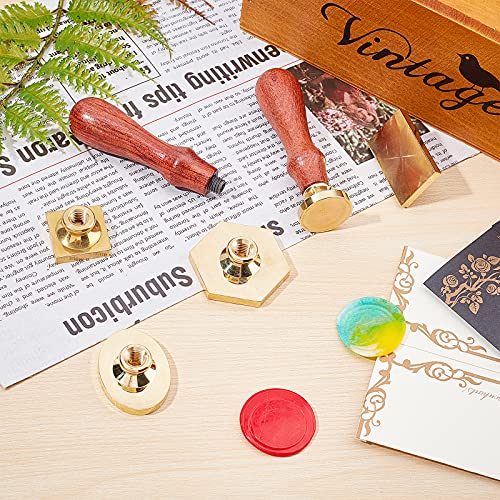CRASPIRE Sello de cera personalizado, sello de cera de sellado redondo personalizado Logo Design Foto grabado 20mm mango madera latón redondo cabeza sello sello
