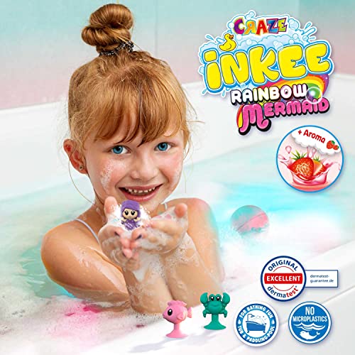 CRAZE INKEE Mermaid Space Bombas Baño para Niños, con ventosa sirena sorpresa juguetes baño diversión en la ducha, 31711