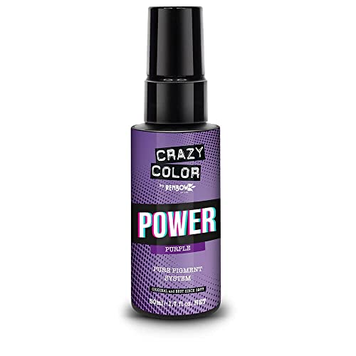 CRAZY COLOR - TINTE Crazy Color Pure Pigment Power Purple 50ML, Morado, Estandar