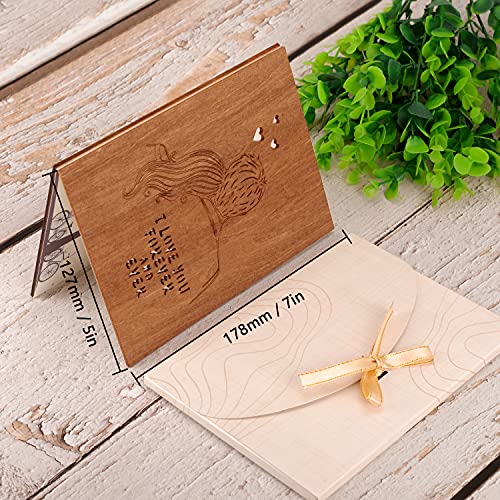 Creawoo Tarjeta de felicitación de amor hecha a mano, Te amo para siempre y siempre Aniversario, Aniversario, Boda, Citas, Tarjeta de regalo del día de San Valentín para Ella Esposa Esposo