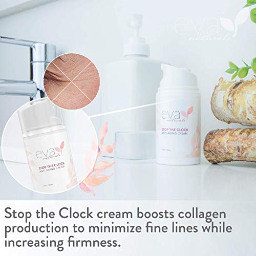 Crema Anti-Edad una Pausa en el Tiempo Eva Naturals (50 ml) - Hidratante Natural de Cara, Reduce Visiblemente Arrugas Dejando una Tez Más Joven
