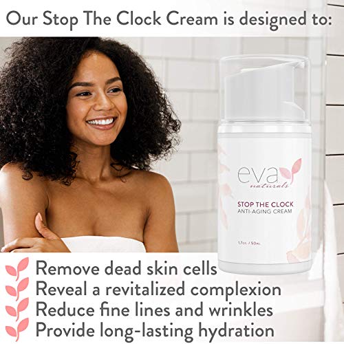 Crema Anti-Edad una Pausa en el Tiempo Eva Naturals (50 ml) - Hidratante Natural de Cara, Reduce Visiblemente Arrugas Dejando una Tez Más Joven