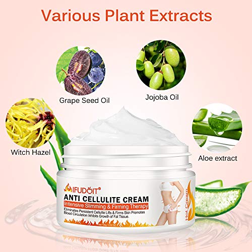 Crema Anticelulítica,Crema reductor anticelulítico,Crema de Adelgazar Crema Caliente Profesional, Pueden Reducir Eficazmente la Grasa del Vientre, las Nalgas y las Piernas (100g)