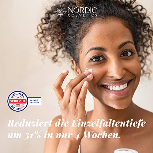 Crema antiedad vegana con retinol 45ml - Testada dermatológicamente, clasificada como"EXCELENTE" - Cósmeticos hechos en la UE - Crema antiarrugas y libre de crueldad animal - Nordic Cosmetic®