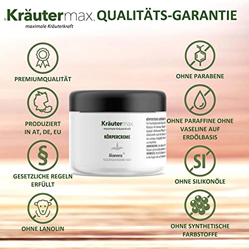 Crema Corporal Aloe Vera Crema cutánea con extracto de hoja para todo el cuerpo 1 x 250 ml