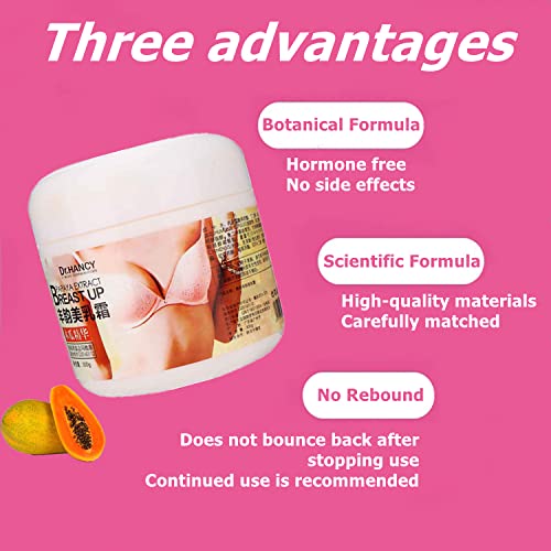 Crema De Aumento De Senos, 300g Crema de Aumento de Pecho Aumento De La Elasticidad Del Busto, Crema De Aumento De Senos, Efecto Tensor Y Volumen Senos Más Nutridos Y Firmes, Mejora De Los Senos