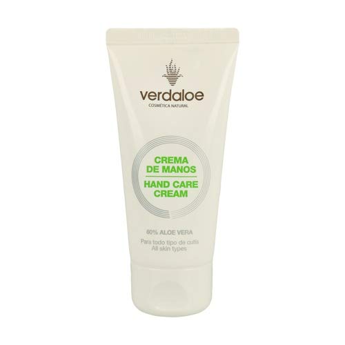 Crema de Manos con Jugo de Aloe Vera - 60 ml - Contiene Alantoína y Aceite de Aguacate - Hidratante, Nutritiva y Regeneradora - Fabricado en España en plantaciones Ecológicas - Verdaloe