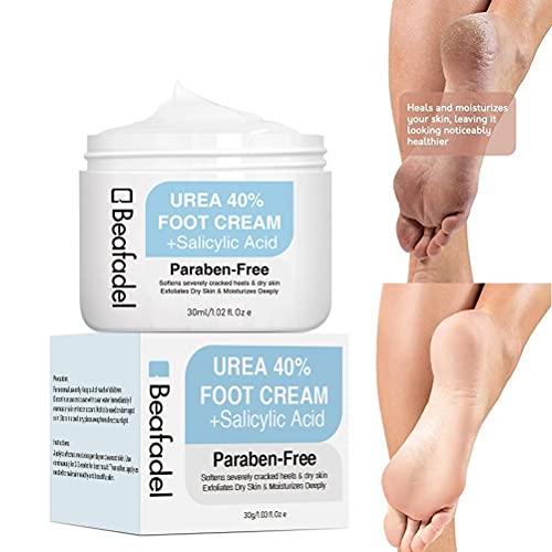 Crema de urea para el cuidado de los pies Exfoliante para pies al 40% Ácido salicílico Exfolia la piel muerta Eliminador de callos Cuidado de los pies Crema hidratante para pies, codos y manos