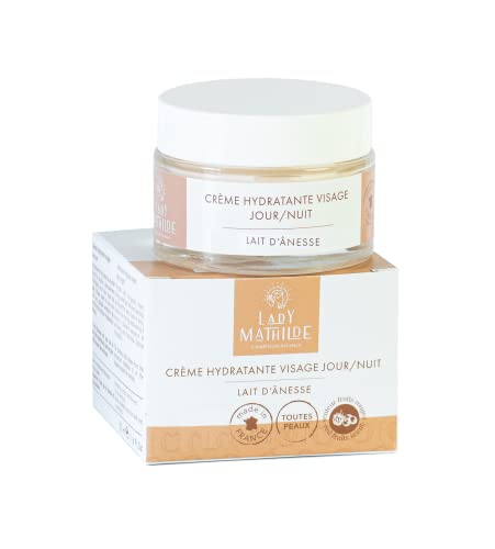 Crema facial con leche de burra 100 % natural, 0 CMR, 0 OGM, no comedogénico, no testado en animales, 0 PARABEN, 0 COLORANT, 0 ALLERGENE en bote de 50 ml