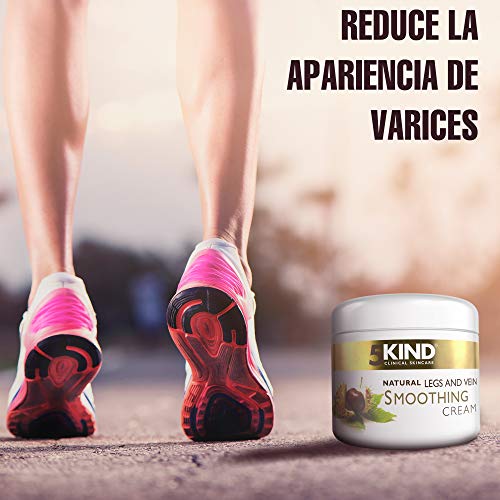 Crema natural calmante y suavizante de venas varicosas de 5Kind - Crema de tratamiento de venas varicosas y arañas vasculares para mejorar la circulación sanguínea de las piernas cansadas - 200ml