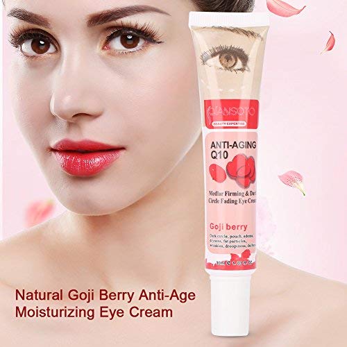 Crema para ojos para contorno de Ojos Antiarrugas Anti-edad para ojeras bolsas patas de gallo e hinchazón Natural Goji Berry Eye Gel Crema para día/noche hidratante