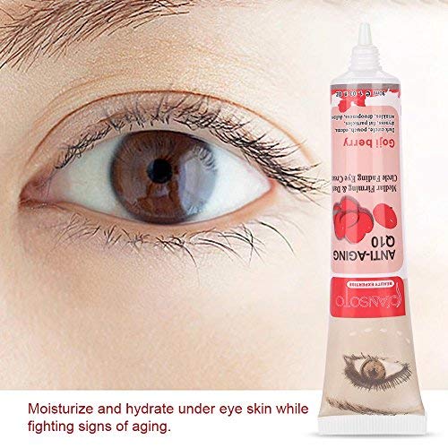 Crema para ojos para contorno de Ojos Antiarrugas Anti-edad para ojeras bolsas patas de gallo e hinchazón Natural Goji Berry Eye Gel Crema para día/noche hidratante