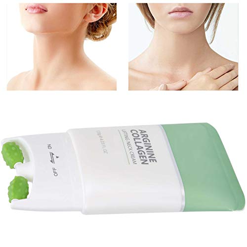 Crema reafirmante de cuello, masaje de doble rodillo Crema hidratante reafirmante de cuello para aliviar las arrugas, Crema de masaje reafirmante de estiramiento de cuello 120 ml