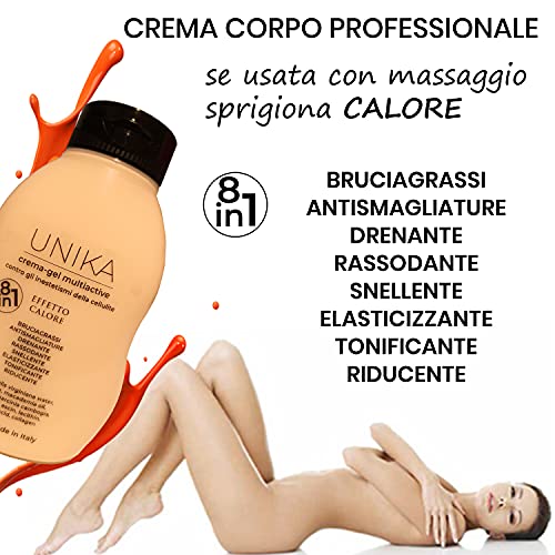 Crema reductora anticelulítica drenante piernas fuerte, Crema profesional reafirmante para estrías de glúteos, Crema adelgazante quemagrasa de vientre y caderas con cafeína y garcinia cambogia 250 ml
