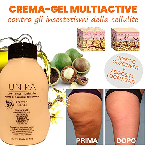 Crema reductora anticelulítica drenante piernas fuerte, Crema profesional reafirmante para estrías de glúteos, Crema adelgazante quemagrasa de vientre y caderas con cafeína y garcinia cambogia 250 ml
