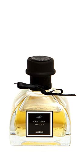 Cristiana Bellodi Difusor Aceites Esenciales Ambientador Casa Ambientador Coche con Varillas Difusor de Aromas Perfume Difusor Aceites Esenciales Ámbar Gris 100ml