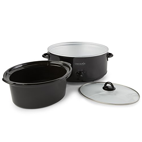 Crock-Pot SCV800-B, olla de cocción lenta manual ovalada de 8 cuartos de galón, color negro
