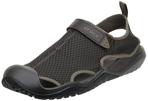 Crocs Swiftwater Mesh Deck Sandal Mujer Zoccoli, Marrón (Brown), 41/42 EU