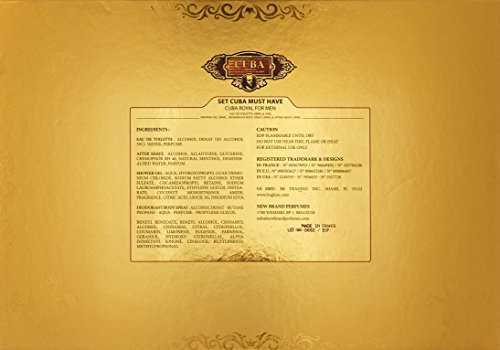 CUBA PARIS MUST HAVE ROYAL EDT SET 100 ML + EDT 35 ML + A/S 100 ML + DEO 200 ML