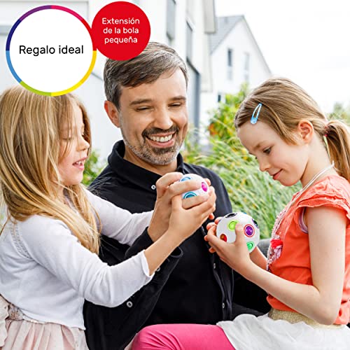 CUBIDI Bola Grande con Pelotas, Juego de Habilidad, emocionante Juego de Rompecabezas para Niños Arcoíris Pequeño