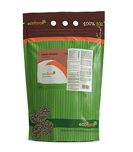 CULTIVERS Abono Plantas Pellets Universal Ecológico Exterior 5 kg. Fertilizante Orgánico Microgranulado NPK (6-7-10) + 50% Materia orgánica y Microelementos. 100% Orgánico y Natural. Force Organic