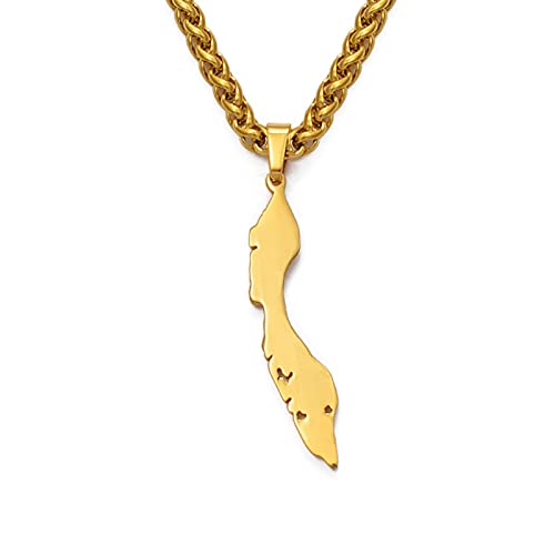Curacao 131021 - Colgante de tarjeta de regalo para hombre y mujer, plata y oro, acero inoxidable, tarjeta de regalo