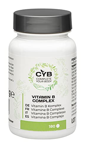 CYB Complete Your Body - Complejo de vitamina B, 180 pastillas
