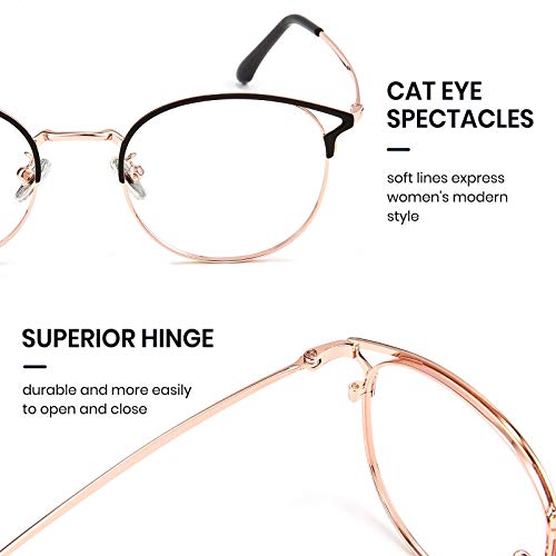 Cyxus Gafas Ojos de Gato, Gafas Luz Azul para Ordenador - #2021 Tendencia, Contra la Fatiga Ocular y el Dolor de Cabeza para Mujeres, Hombres y Niños…