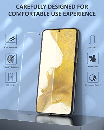 Dadanism 2 Piezas Protector de Pantalla para Samsung Galaxy S22 Plus, 9H Cristal Vidrio Templado Película Transparente de Alta Definición Compatible con Galaxy S22+ 2022 Released, Cristal Claro