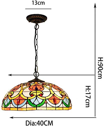 DALUXE Melocotón Claro Colgante De Perla Colgante del Corazón De Tiffany Ligera De 16 Pulgadas Europea Estilo Retro Colgante Creativo del Corazón del Melocotón Comensal Aislado Lámpara De Vidrio.