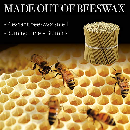 Danilovo Velas de Cera de Abejas 100% Pura, Velas de Iglesia Ortodoxa para Oración, Ritual, Navidad, N140, 50 Unidades