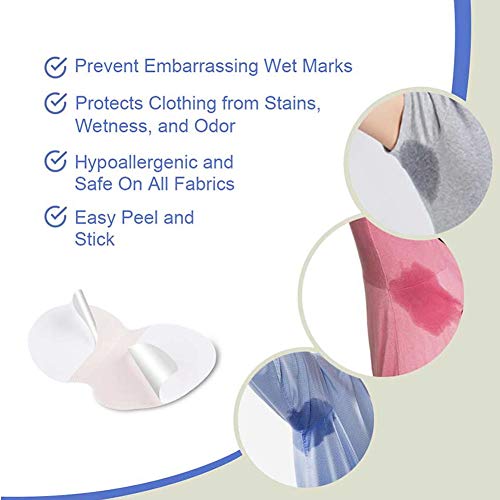 Danolt 100 Pcs Sudor Almohadillas Absorbentes desechables transpiración, Lucha contra la hiperhidrosis para hombres, mujeres, accesorios para la salud de verano Armpit personal