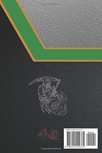 Data File: Star Fleet Sci-Fi Themed Notebook/Journal Cover Black & Grey Leather effect with Green Stripe