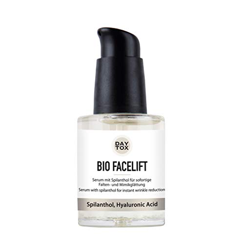 DAYTOX Bio Facelift - Suero para Alisar Arrugas y Expresiones Faciales con Spilantol - Vegano - Sin Colorantes, sin Silicona y sin Parabenos - 1 x 30 ml