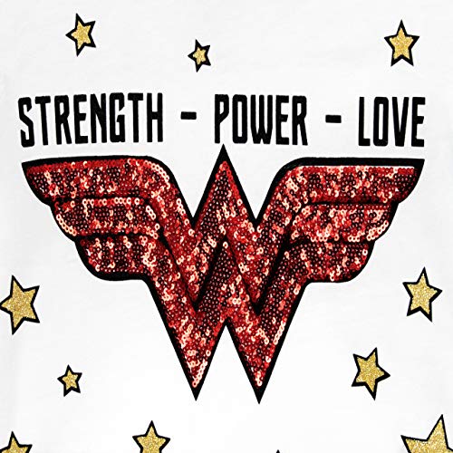 DC Comics Camiseta de Manga Larga para niños Wonder Woman Blanco 5-6 Años