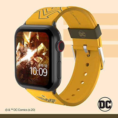 DC Comics - Wonder Woman 1984: Golden Armor Smartwatch Band - Licencia oficial, compatible con todos los tamaños y series de Apple Watch (reloj no incluido)