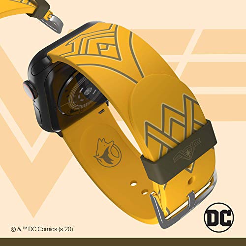 DC Comics - Wonder Woman 1984: Golden Armor Smartwatch Band - Licencia oficial, compatible con todos los tamaños y series de Apple Watch (reloj no incluido)