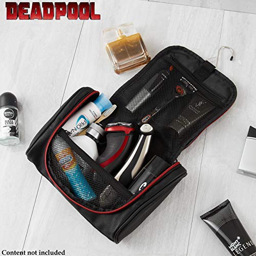 Deadpool Neceser Hombre, Bolsa Aseo Desplegable para Viajes Gimnasio, Bolsa Aseo Niño, Merchandising Oficial Regalos para Hombre Niño Adolescente