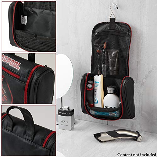 Deadpool Neceser Hombre, Bolsa Aseo Desplegable para Viajes Gimnasio, Bolsa Aseo Niño, Merchandising Oficial Regalos para Hombre Niño Adolescente
