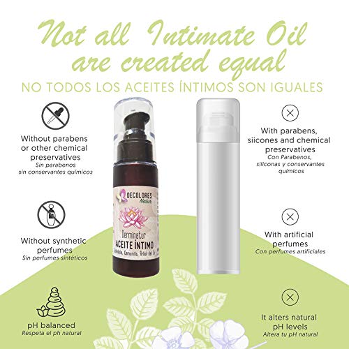 Decolores | Aceite Íntimo | 50 ml | Oleo de Uso Íntimo para el Cuerpo y Zonas Intimas | Descubre Nuestra Gama de Aceites Corporales Esenciales Ecológicos