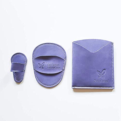 Decolores | Guante depilatorio corporal + guante facial natural de color malva. Guantes para eliminar el vello y las células muertas dejando tu piel totalmente suave y perfecta.